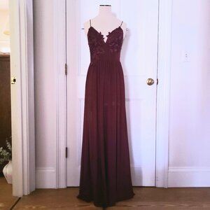 SALE Plum Purple gown mini-skirt with maxi mesh overskirt Small